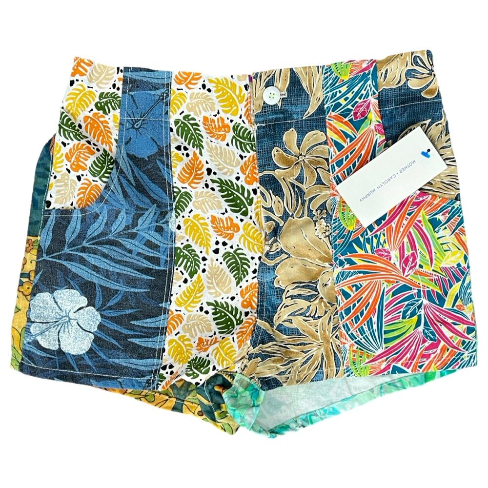 Mother x Carolyn Murphy Recycled Hawaiian Board Shorts High Waist size M NEW Tag